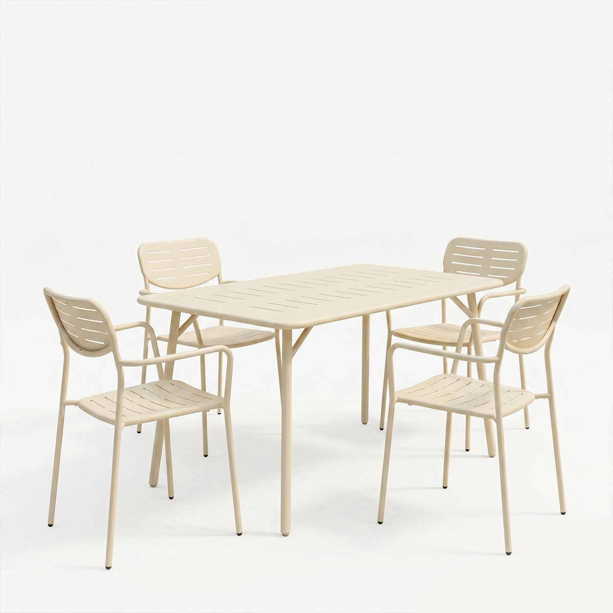 Moraja Deraby set 5 piese crem metal, 140x80x72 cm