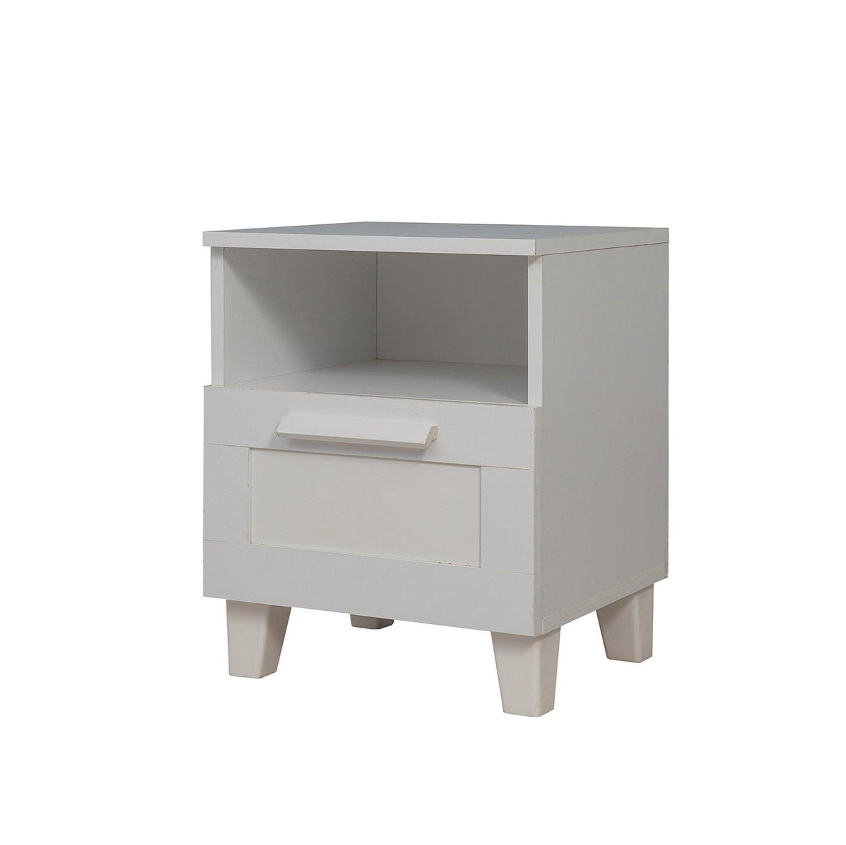 Noptiera Alfa cu sertar, Alb, 45 x 52 x 40 cm