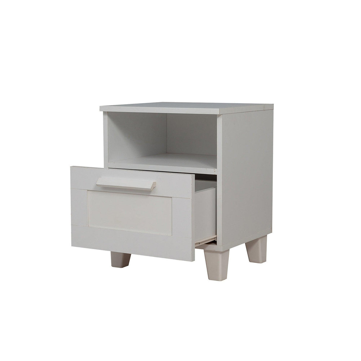 Noptiera Alfa cu sertar, Alb, 45 x 52 x 40 cm