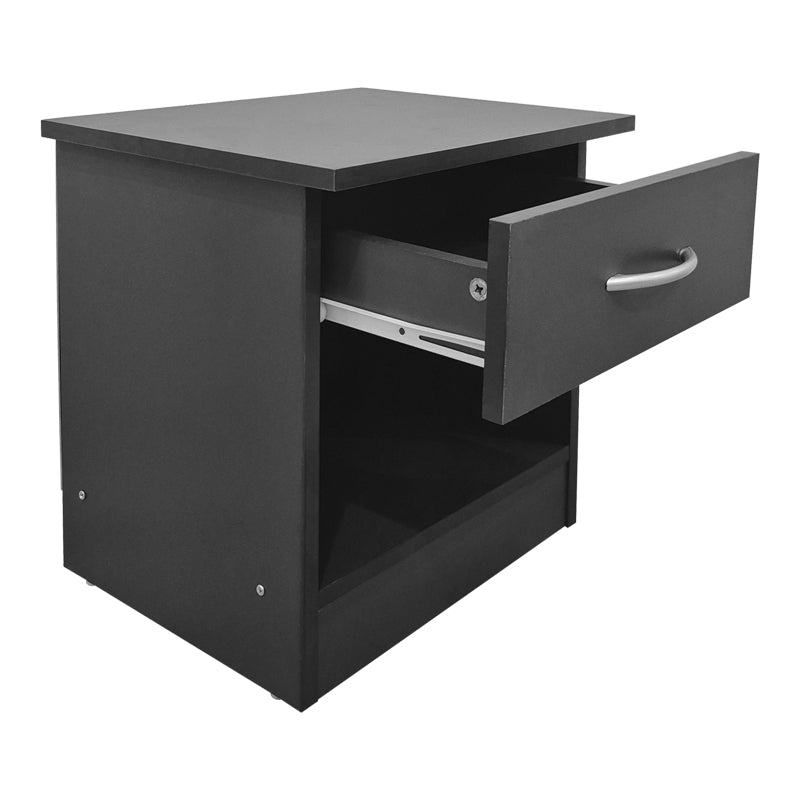 Noptieră Bedy bedside masă, alb, 40x34x42 cm - Antracit