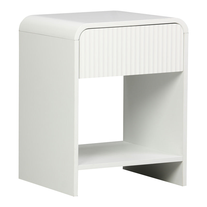 Noptiera cu functie de depozitare Lemperto, Alb, 40x40x53 cm