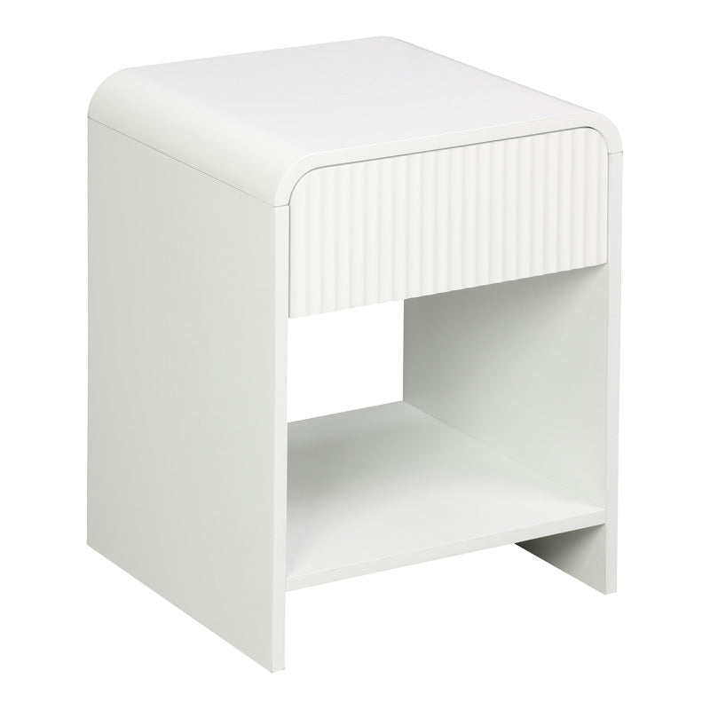 Noptiera cu functie de depozitare Lemperto, Alb, 40x40x53 cm
