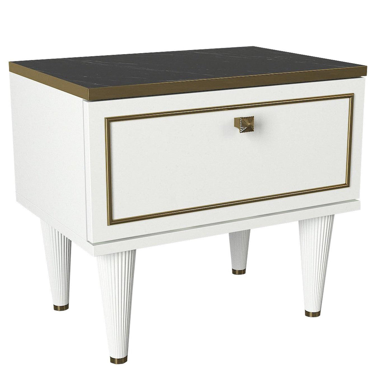 Noptiera Ela, Alb, 50x47,2x34,8 cm