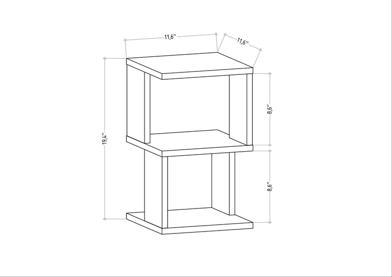 Noptiera Gorder, Alb, 29.6x49.4x29.6 cm