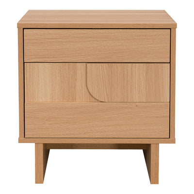 Noptiera Jenfia, MDF, Natural, 48x39x51 cm, imagine produs 4