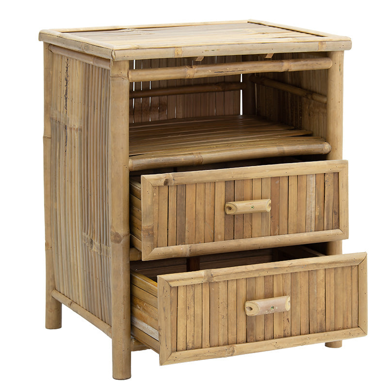 Noptiera Ofra Bamboo, Natur, 56x46x69 cm, imagine suplimentara
