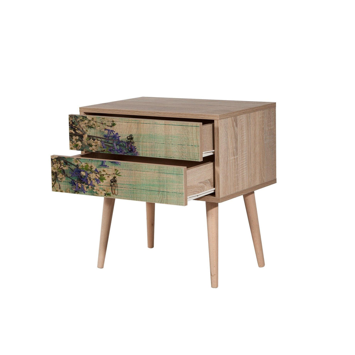Noptiera Two - Nightstand 12, Stejar Sonoma, 61x40x60 cm
