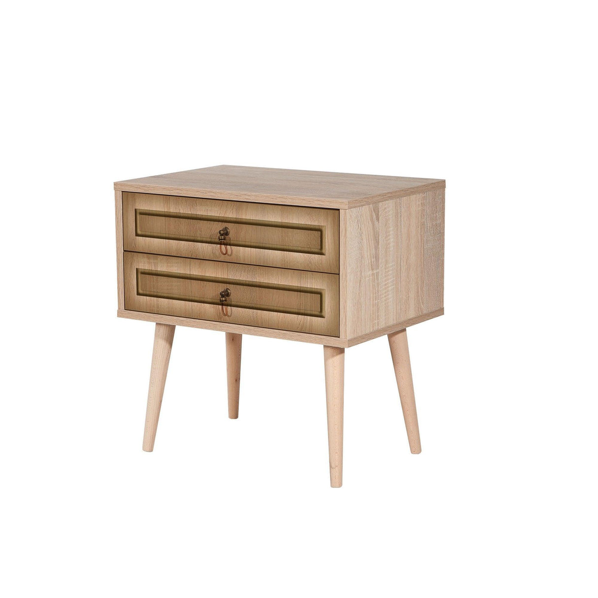 Noptiera Two - Nightstand 5, Stejar Sonoma, 61x40x60 cm