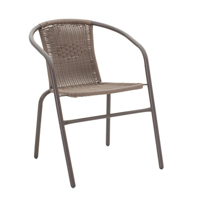 Obbi-Watson set de 3 mese de sufragerie maro din metal-pe ratan, 60x60x70 cm, foto produs
