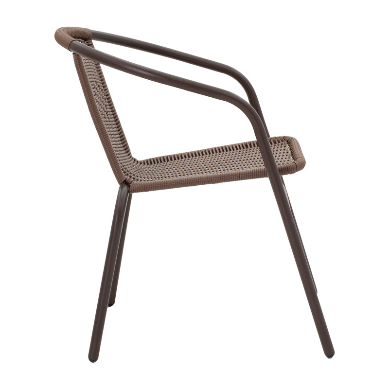 Obbi-Watson set de 3 mese de sufragerie maro din metal-pe ratan, 60x60x70 cm, foto produs 7