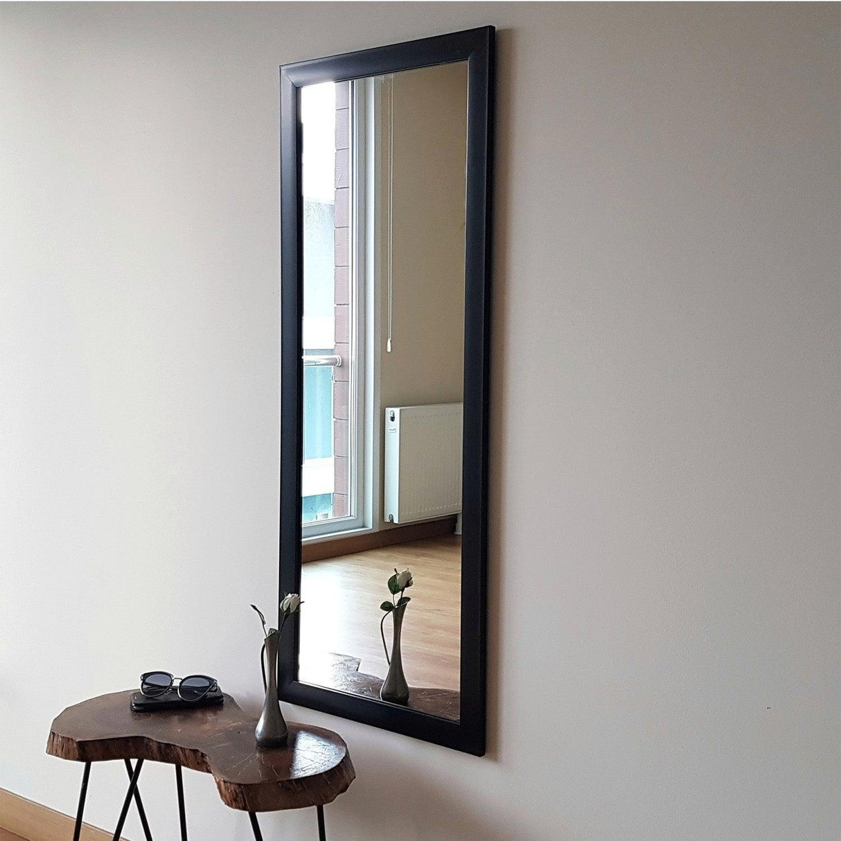 Oglindă A203, Negru, 3x105x40 cm
