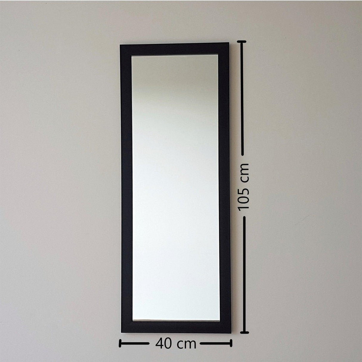 Oglindă A203, Negru, 3x105x40 cm