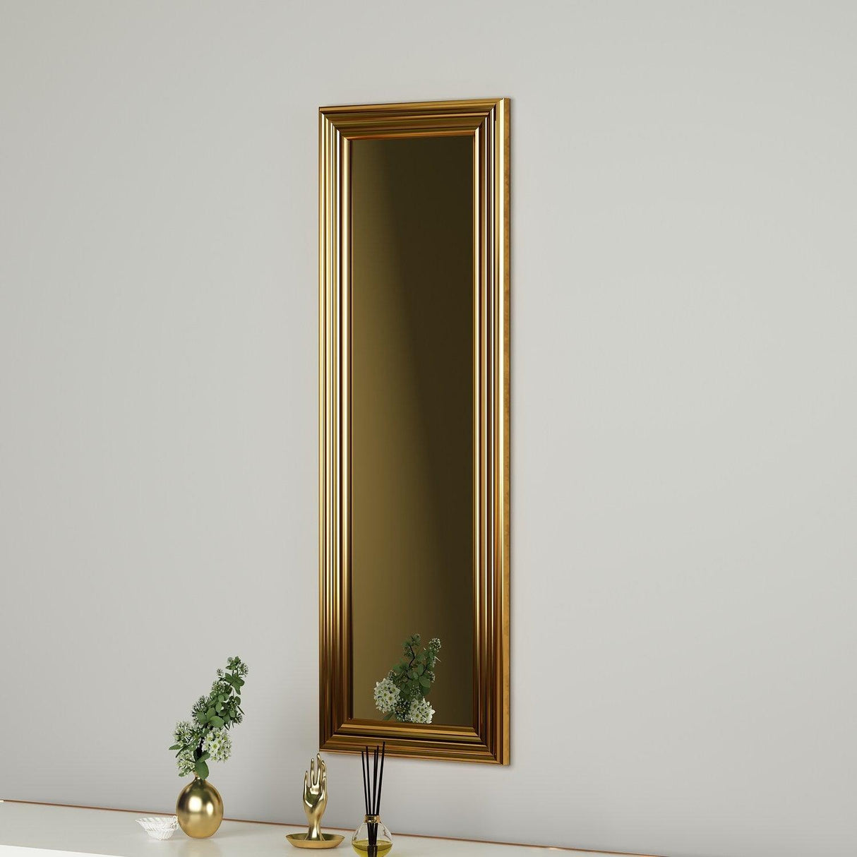 Oglinda Boss, 90x30 cm - Auriu