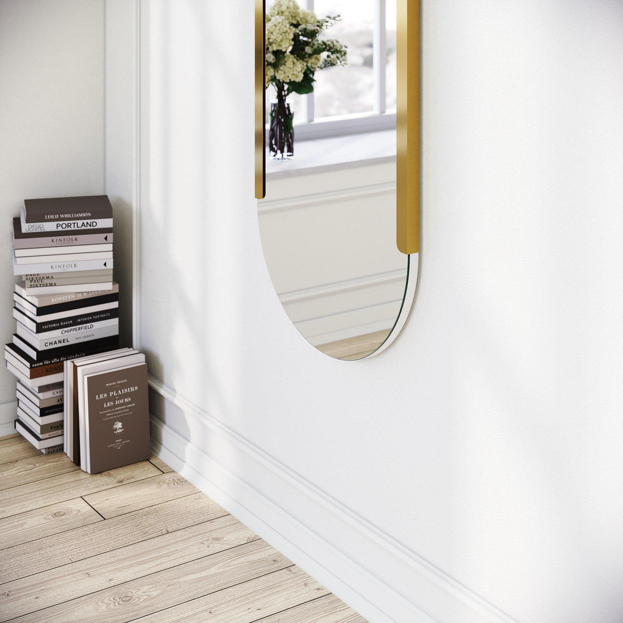 Oglindă Caprice - Gold, Aur, 2x150x50 cm