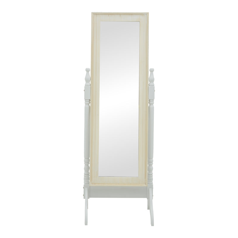 Oglinda cu suport Joliene, Alb, 55x50x160 cm
