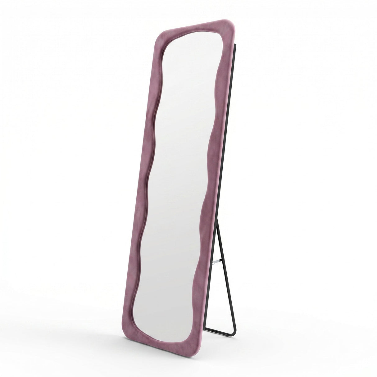 Oglinda de podea Lezour, Catifea, 50x170 cm - Roz