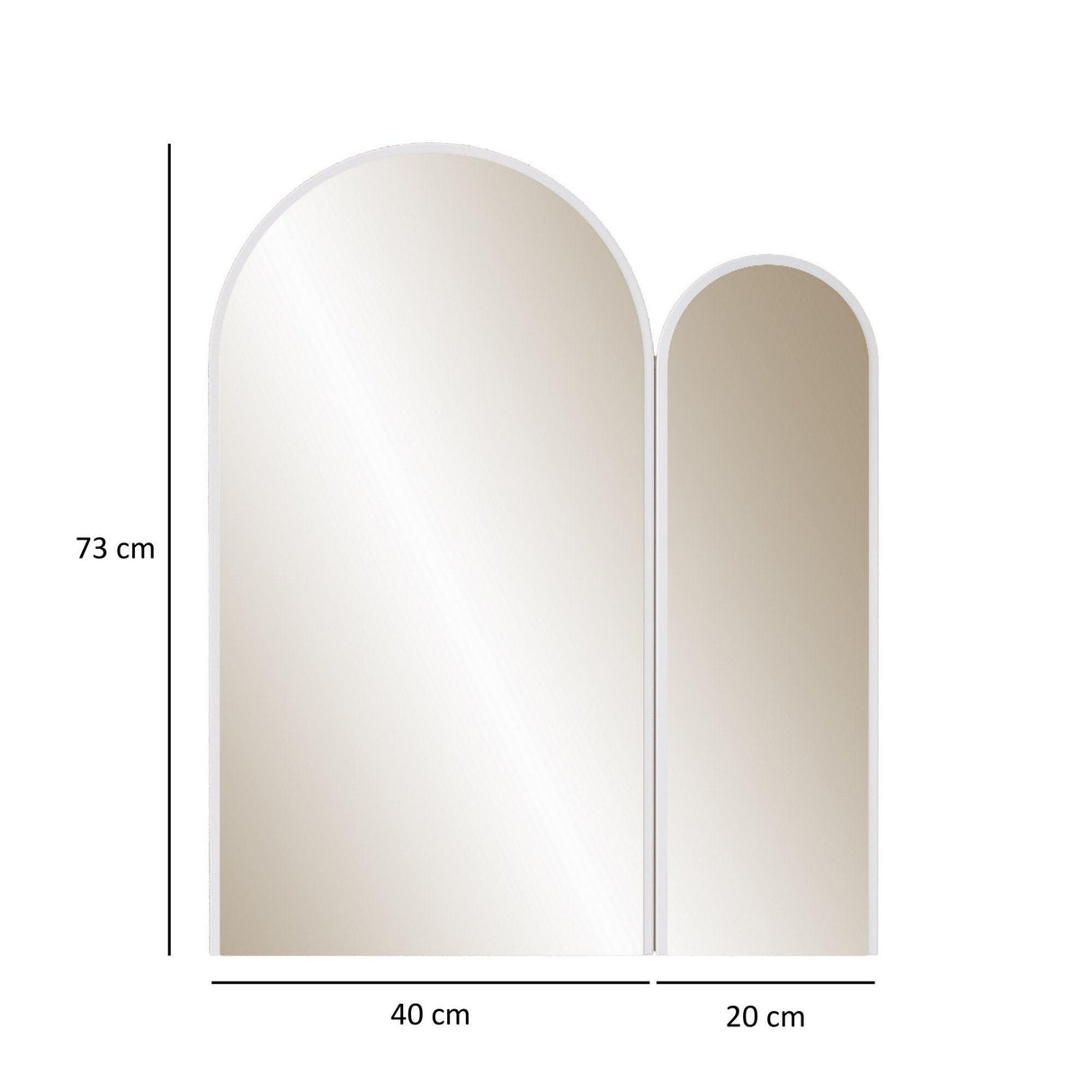 Oglinda decorativa Classe Mirror - White, Alb, 2x60x73 cm