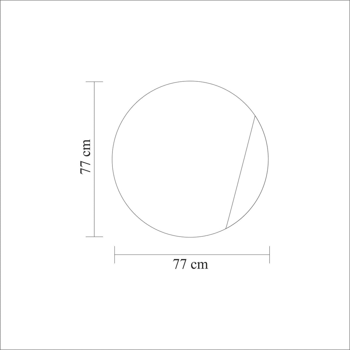 Oglinda decorativa din lemn Madison Ayna, Stejar, 77x77x2 cm