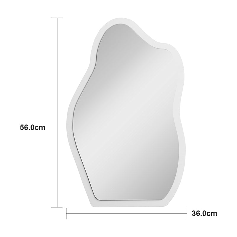 Oglinda decorativa Evanthia, MDF, 36x2x56 cm - Alb