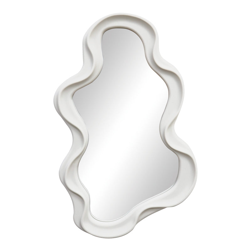Oglinda decorativa Liquid cu rama, alba, 26x39 cm, detaliu produs