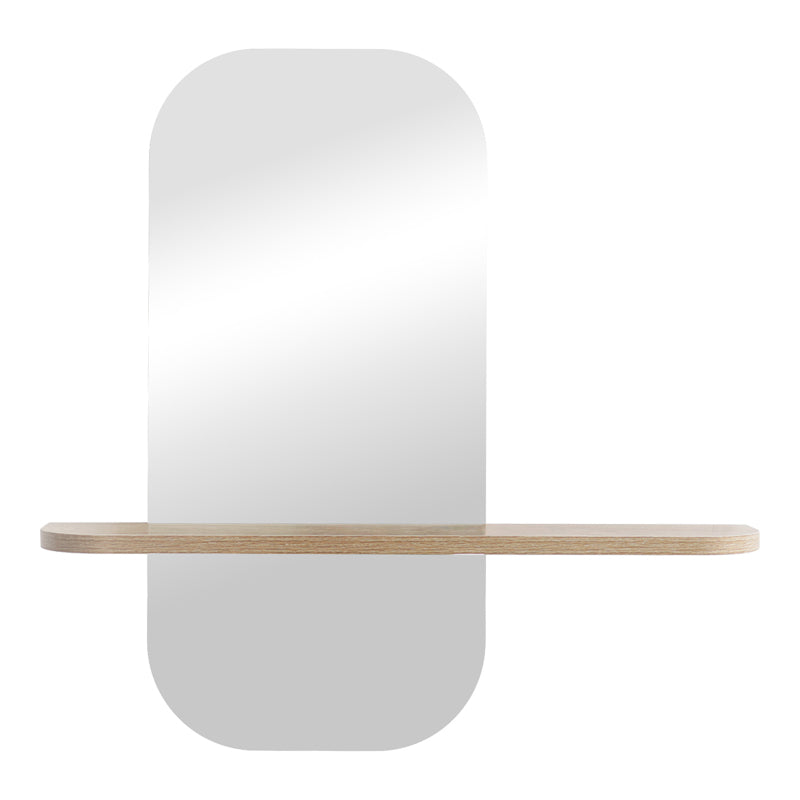 Oglinda decorativa Lunaria, MDF, 60x12x60 cm - Natural
