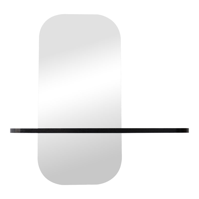 Oglinda decorativa Lunaria, MDF, 60x12x60 cm - Negru