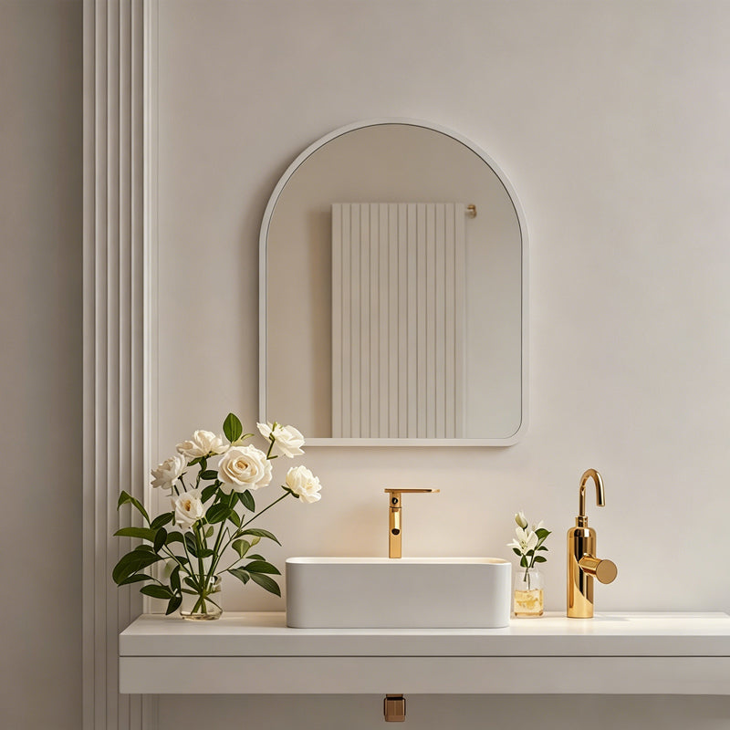 Oglinda decorativa Selene, MDF, 46x2x60 cm - Alb