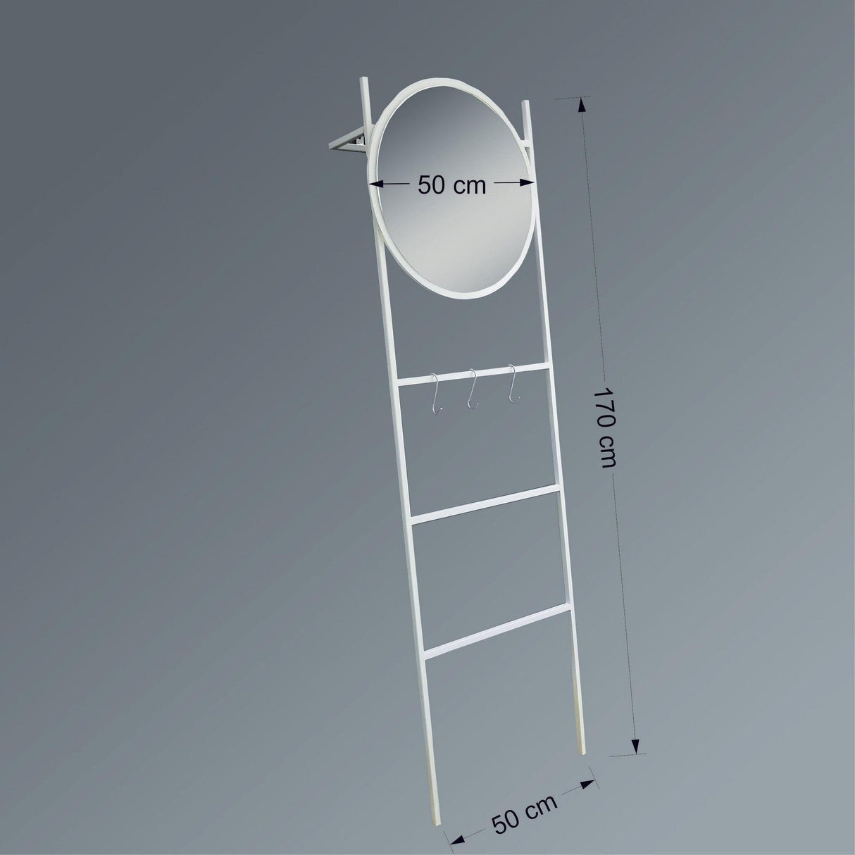 OGLINDĂ Dekoratif Ayna / Vestiyer A901, Alb, 3x170x50 cm