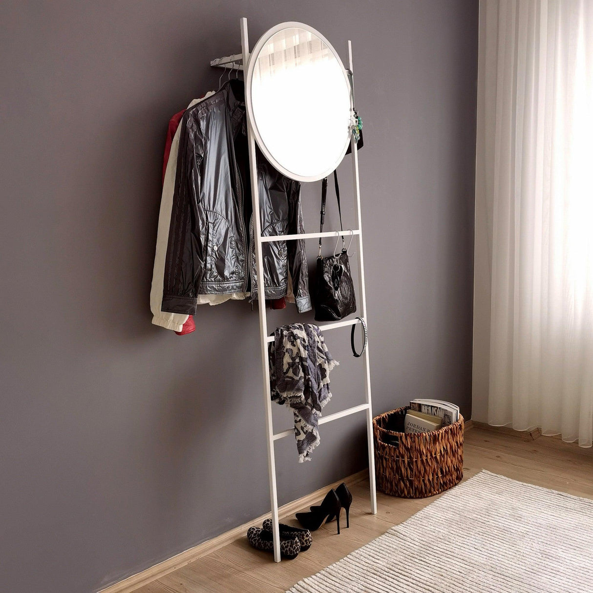 OGLINDĂ Dekoratif Ayna / Vestiyer A901, Alb, 3x170x50 cm