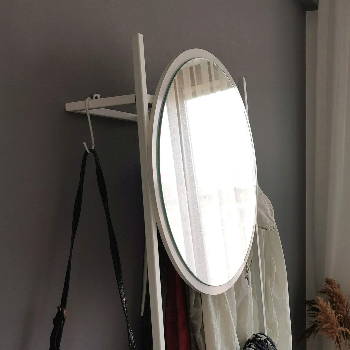 OGLINDĂ Dekoratif Ayna / Vestiyer A901, Alb, 3x170x50 cm