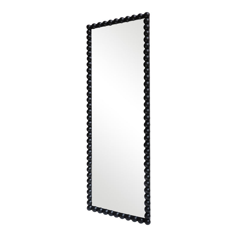 Oglinda din lemn cu finisaj Natural Ledalo, Lemn, 45x130 cm - Negru