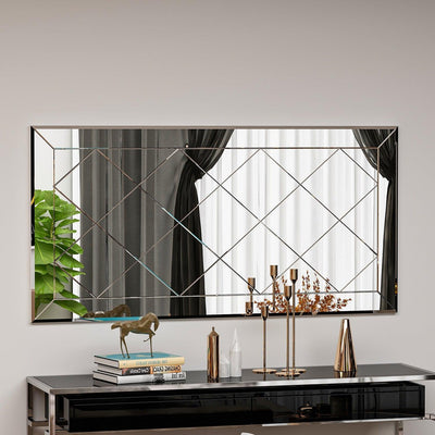Oglinda Mare Oglindă Pauli - White, Alb, 2x60x120 cm