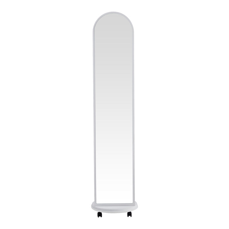 Oglinda pe role cu rafturi Espero, Alb, 34x170 cm - Alb