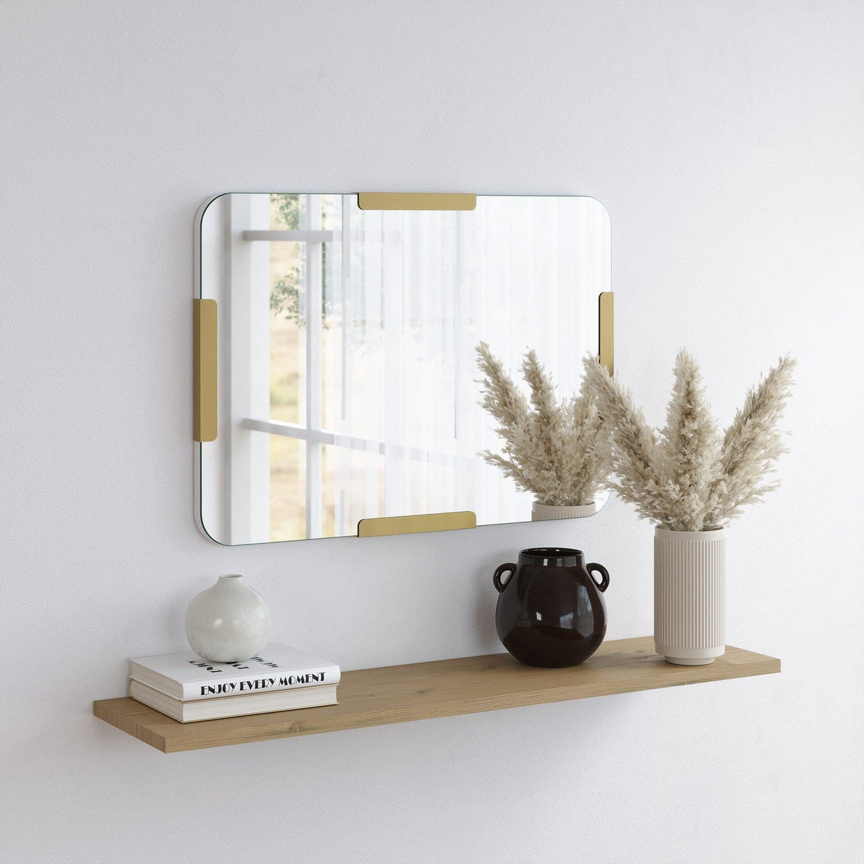 Oglindă Pera - Gold, Aur, 2x70x50 cm