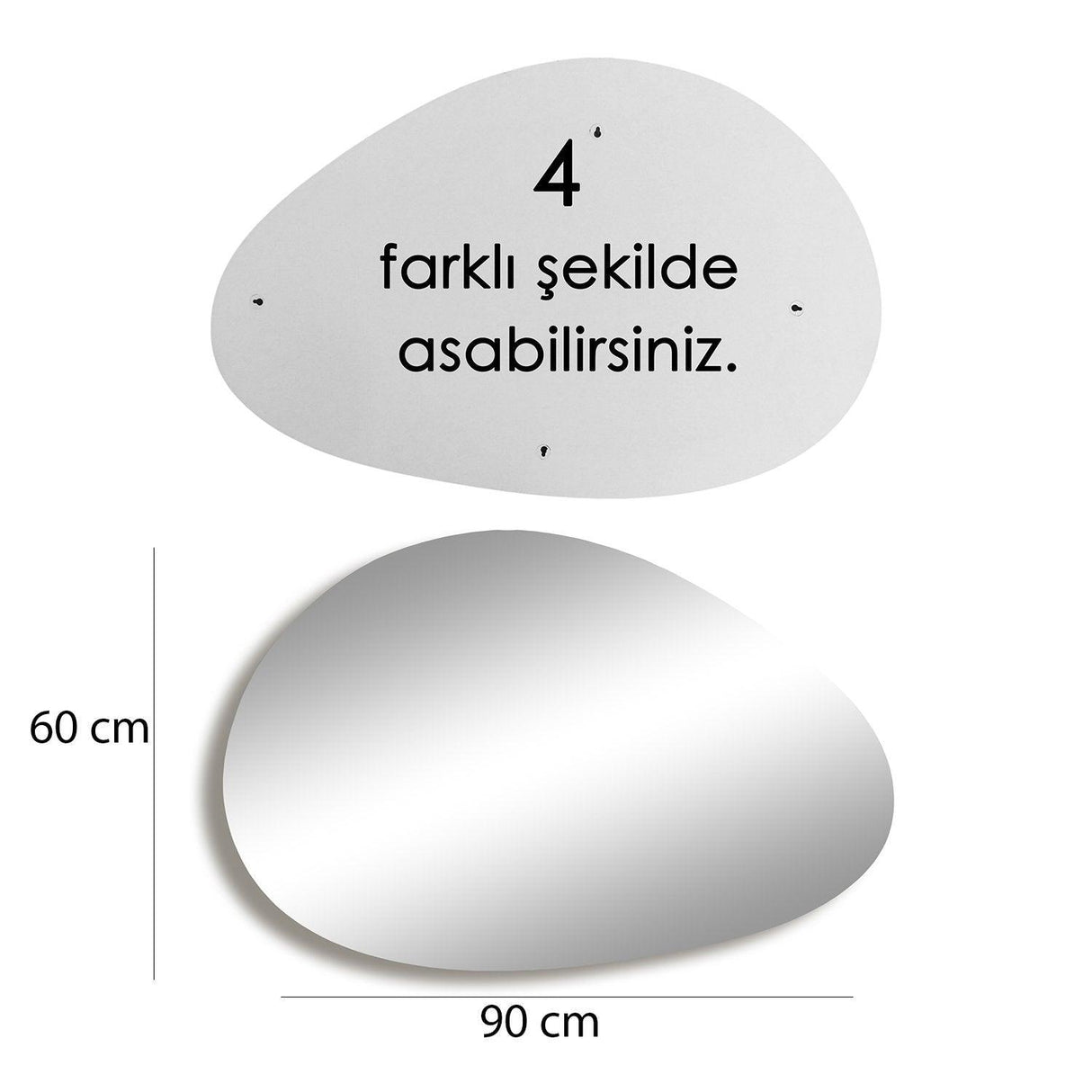 Oglindă Porp, Aur, 2x60x90 cm