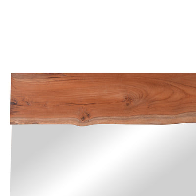 Oglinda Riverine lemn de tec, Natural, 120x80 cm, imagine suplimentara