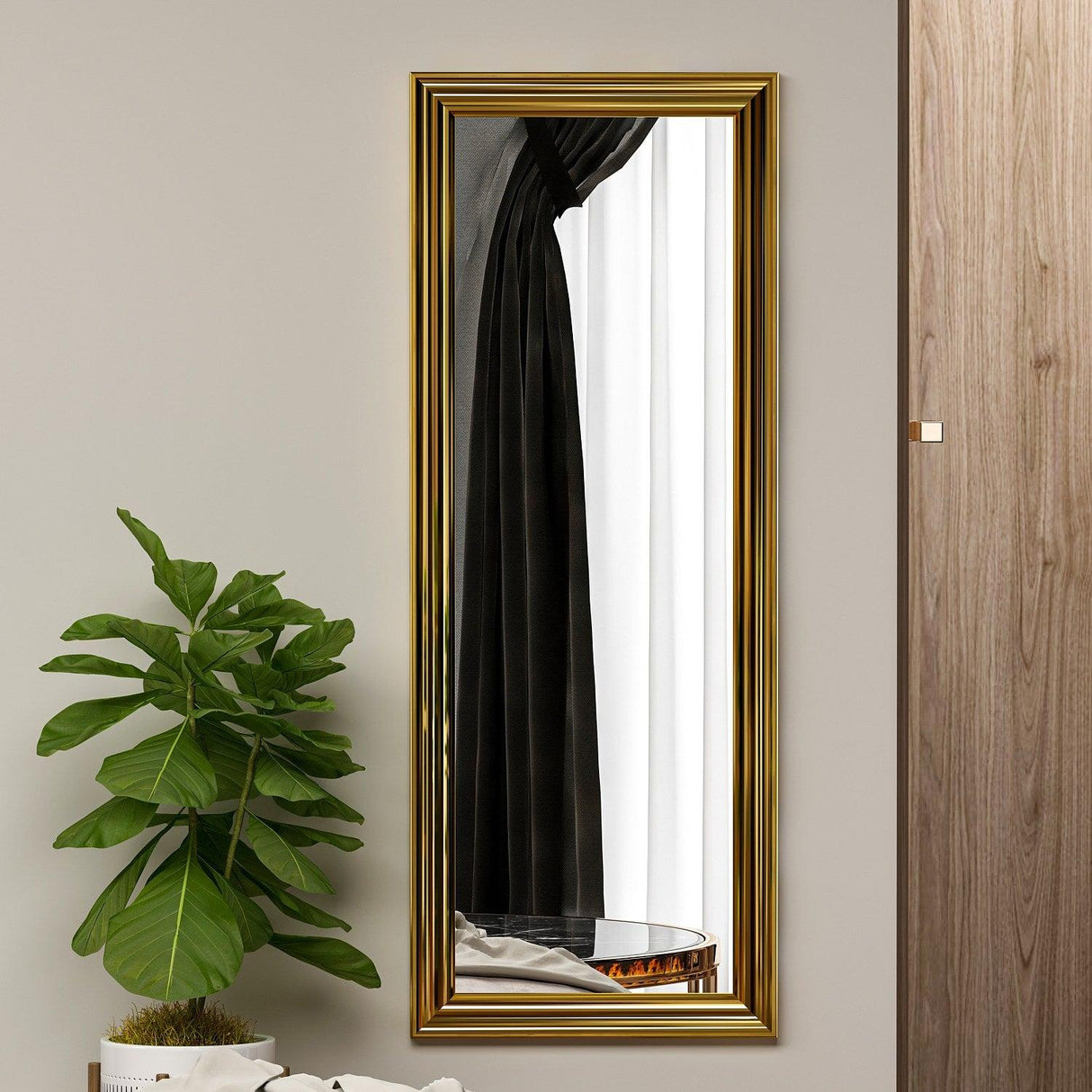 Oglinda Smooth, 105x40 cm - Auriu