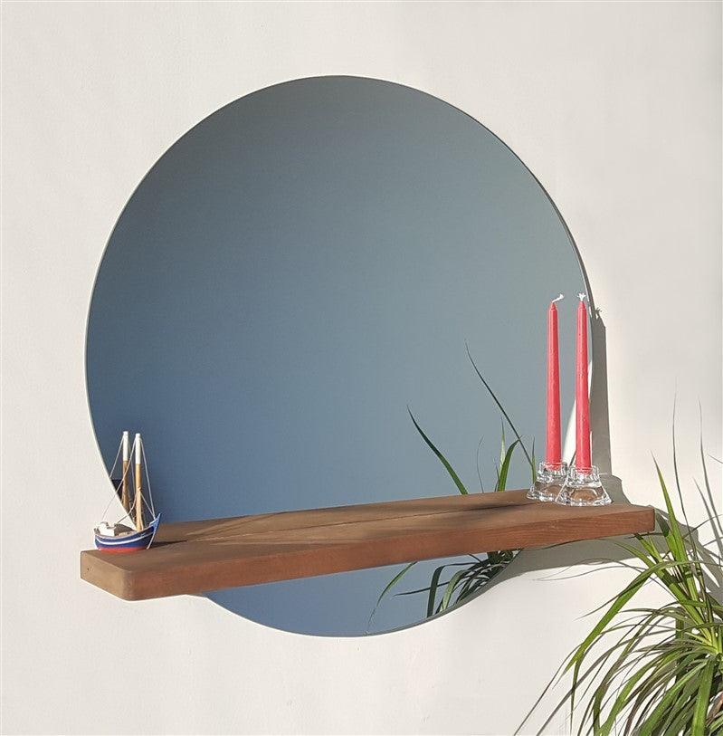 Oglindă SUNSET, Nuc, 1x70x70 cm