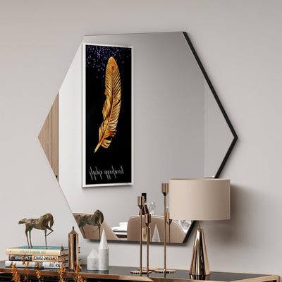 Oglindă Zeo - Black, Negru, 2x60x70 cm