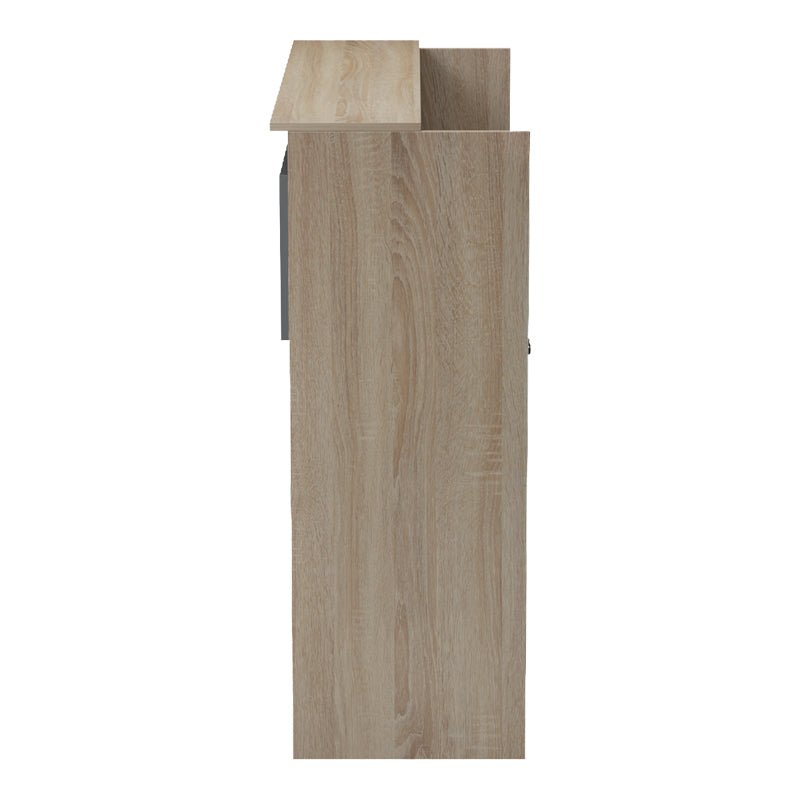 Receptie Optima cu LED, 110x40x110 cm - Sonoma-Gri inchis