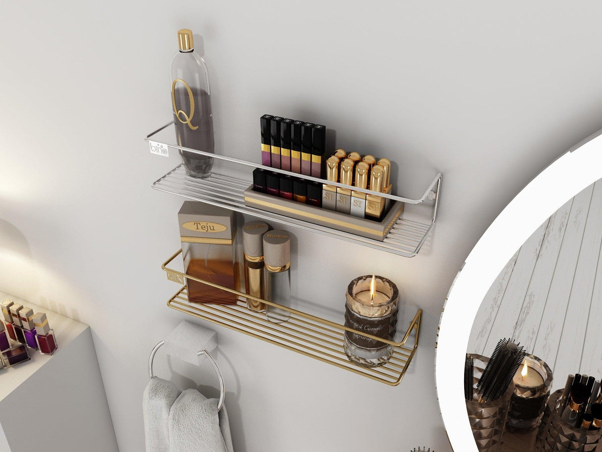 Organizator cu Rafturi pentru Perete/Usa, Auriu