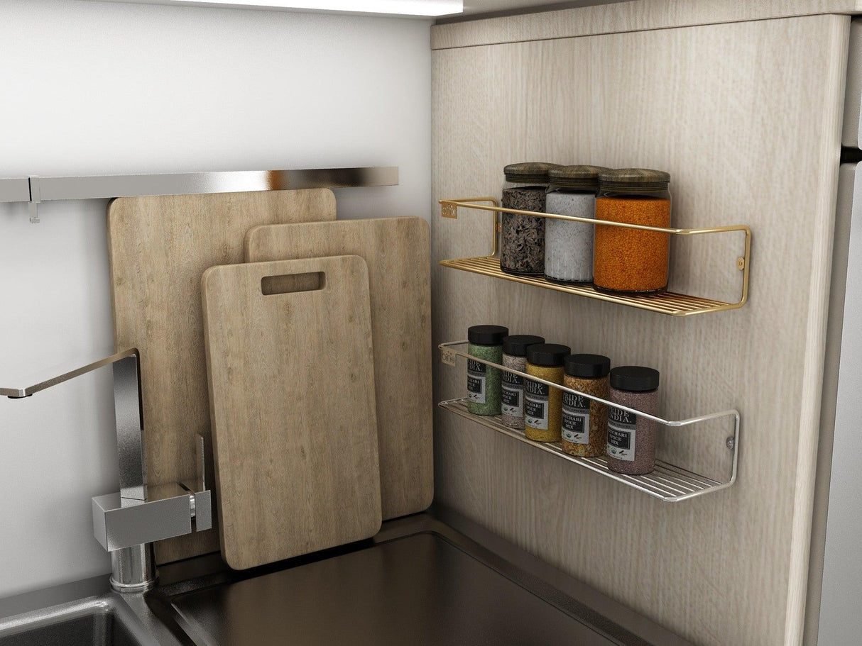 Organizator cu Rafturi pentru Perete/Usa, Auriu