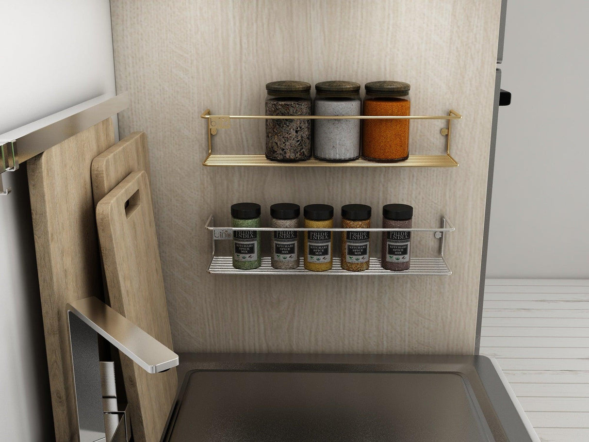 Organizator cu Rafturi pentru Perete/Usa, Auriu