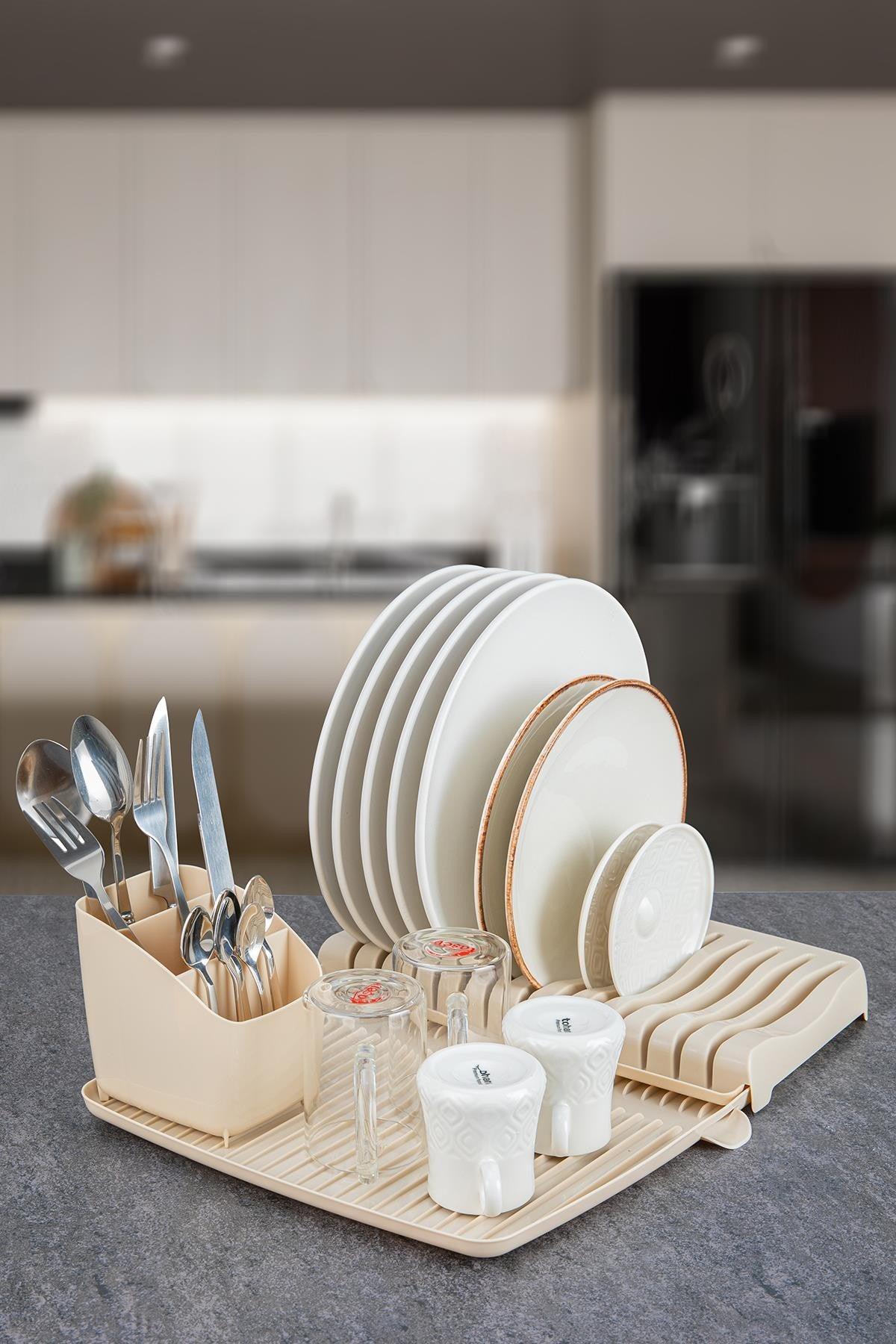 Organizator de bucatarie Kitchen Organizer TRN-199-1, Crem, 40x11x31 cm