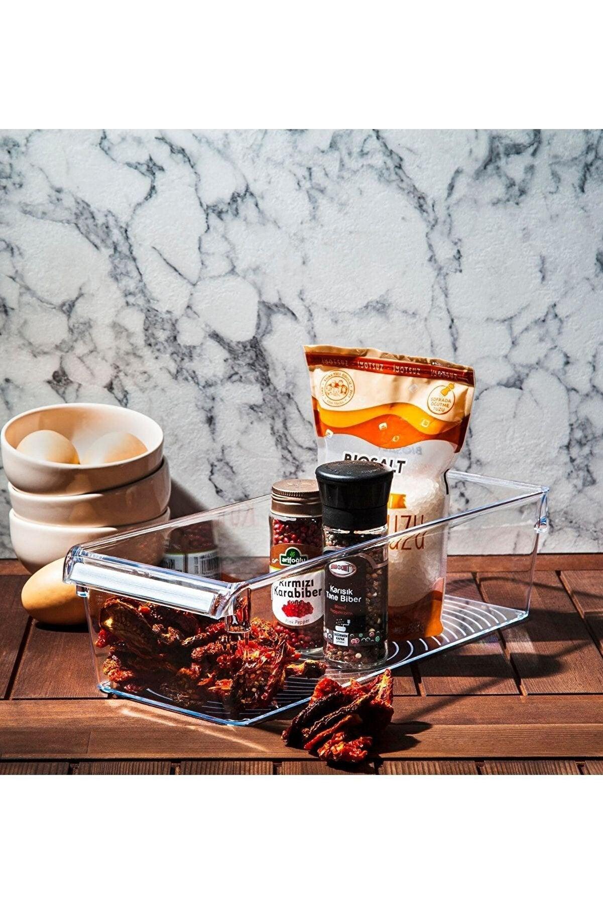 Organizator de bucatarie Kitchen Organizer M-E27-20-16, Transparent, 29x25x24 cm