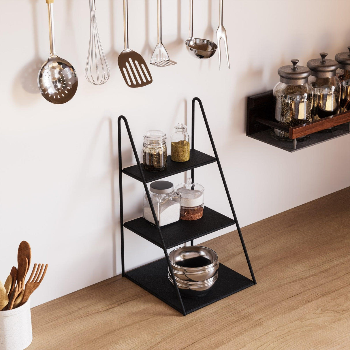 Organizator metalic Kalimnos, Negru