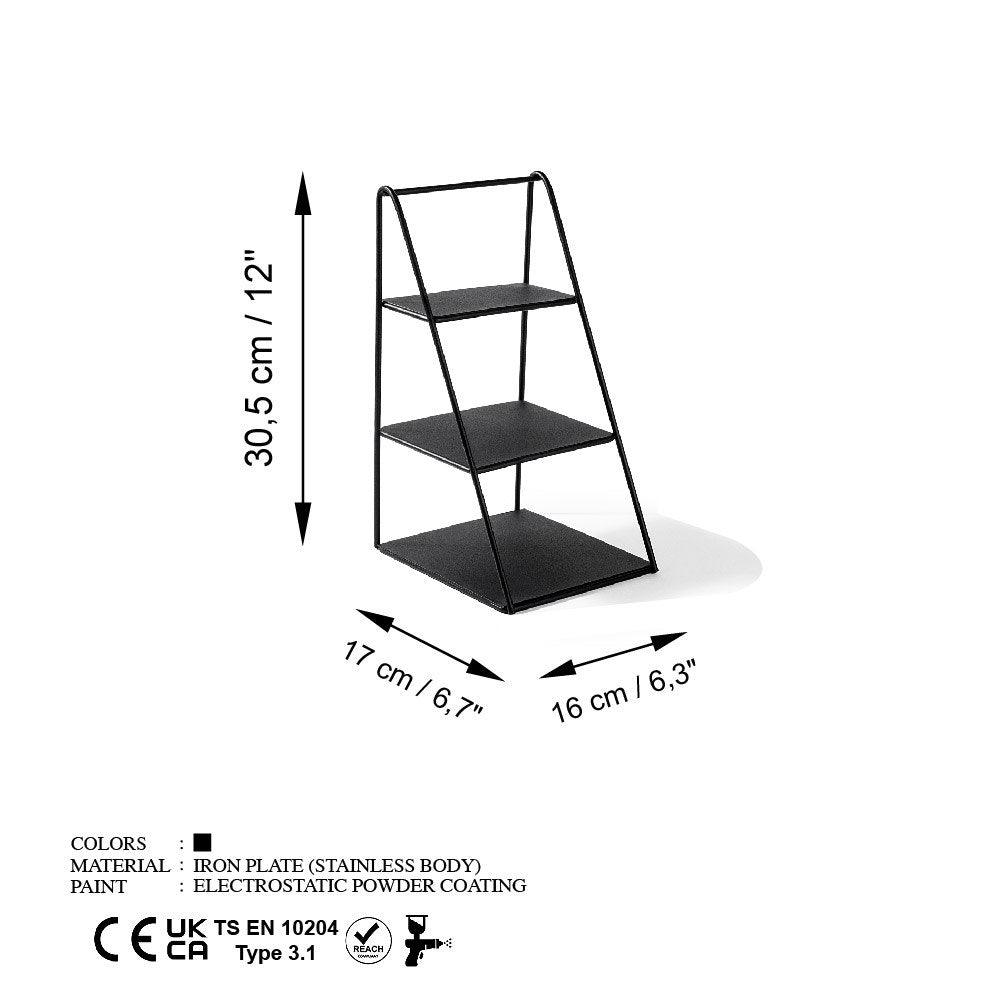 Organizator metalic Kalimnos, Negru