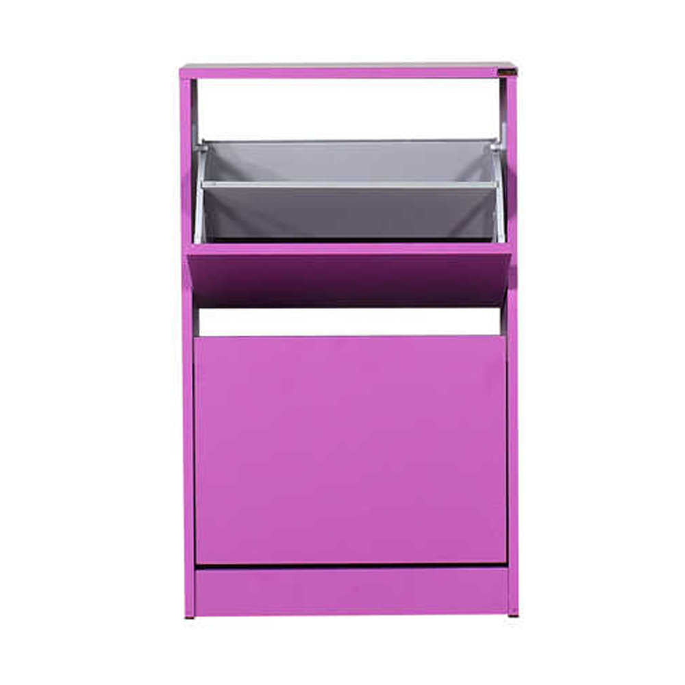 Pantofar Adore Compact, 10 Perechi, 2 Compartimente, Alb - Mov, 51x84x26 cm - Mov