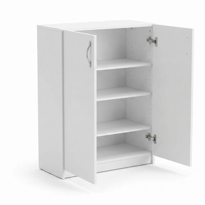 Pantofar Adore Double, 2 usi, 3 rafturi, capacitate 12-16 perechi, Alb, 70 x 90 x 33 cm