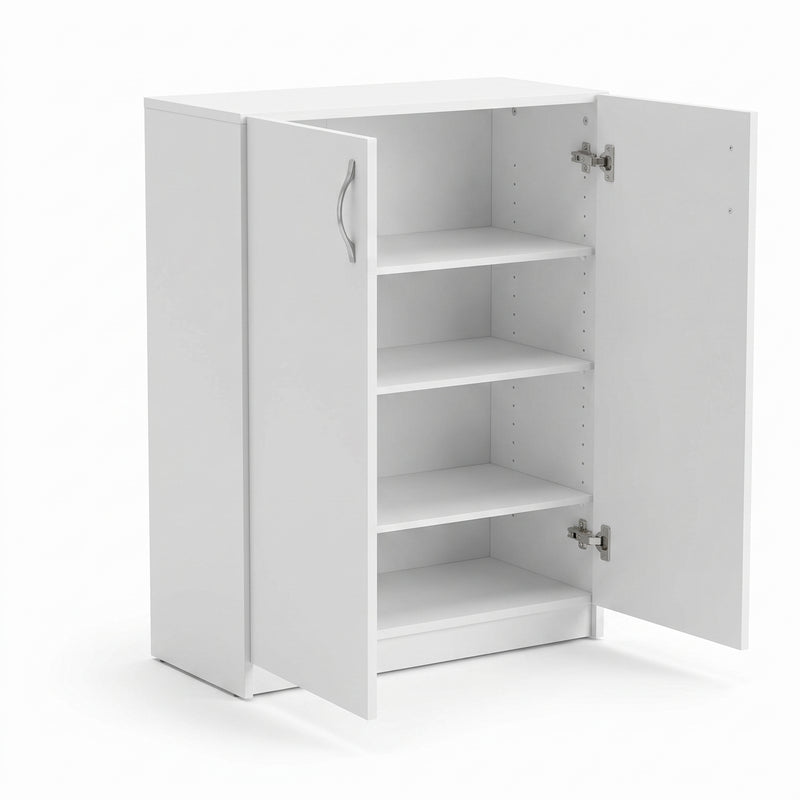 Pantofar Adore Double, 2 usi, 3 rafturi, capacitate 12-16 perechi, Alb, 70 x 90 x 33 cm